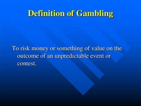 problem gambling definition.